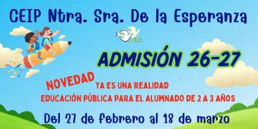 Admisi&oacute;n curso 2026-27