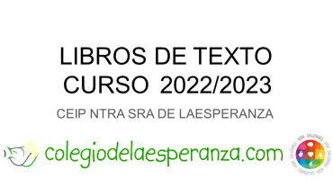 Libros de texto y calendario para el curso 2022-2023