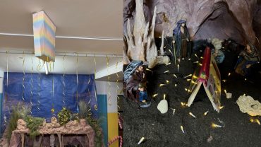 Algo ha pasado en la entrada y en el Belén