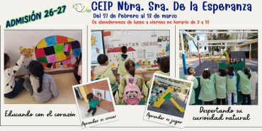 Abierto el plazo de admisión 26-27 hasta el miércoles 18 de marzo